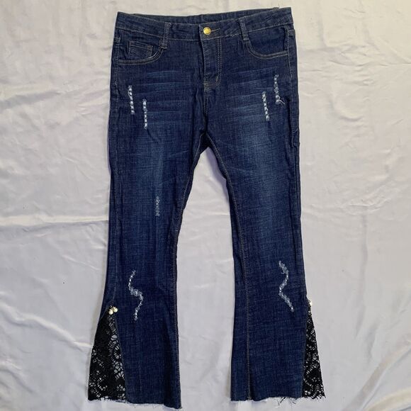 Y2K Falmer heritage Woman's Bootcut Jeans 29x26  Bedazzled Rhinestones Bratz - Picture 1 of 7